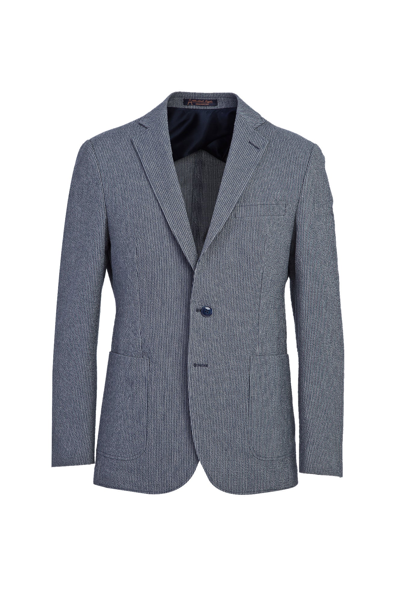 Koyu Lacivert 4 Drop Relaxed Fit Rahat Kesim Spor Desenli Ceket-Abdullah Ki??l?
