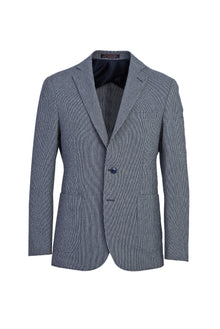 Koyu Lacivert Spor Desenli Ceket