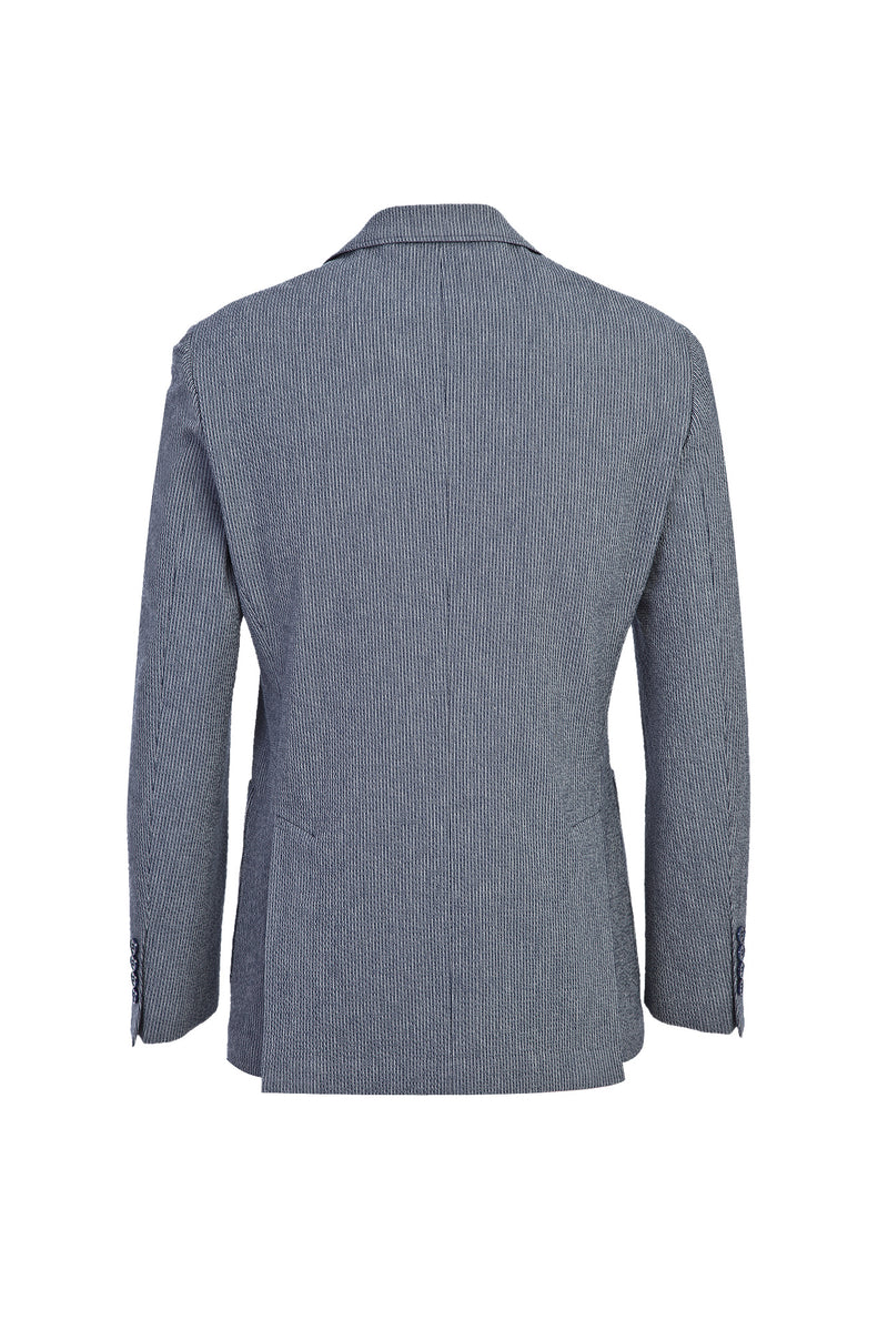 Koyu Lacivert Spor Desenli Ceket