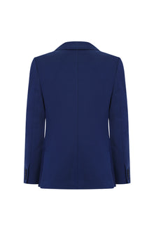 Koyu Mavi  İtalyan Regular Fit Örme Pamuklu Ceket