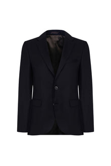 Siyah 4 Drop Relaxed Fit Rahat Kesim Yünlü Klasik Blazer Ceket-Abdullah Ki??l?