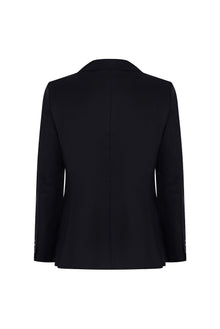 Siyah 4 Drop Relaxed Fit Rahat Kesim Yünlü Klasik Blazer Ceket-Abdullah Ki??l?