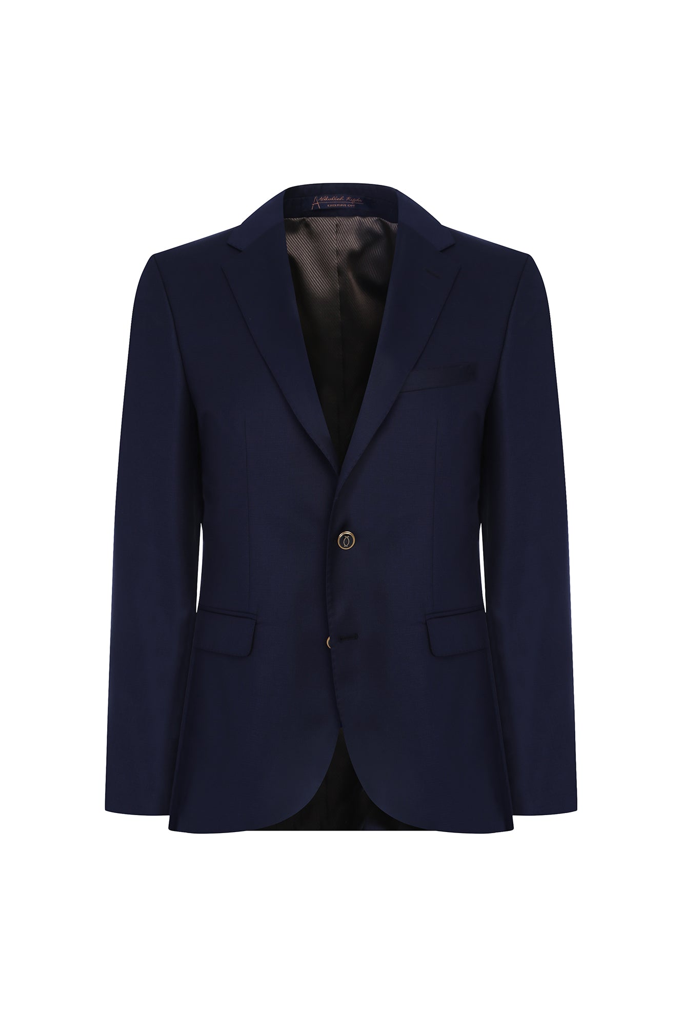 Orta Lacivert 6 Drop Regular Fit Standart Kesim Yünlü Klasik Blazer Ceket-Abdullah Ki??l?