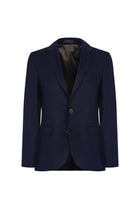 Orta Lacivert 6 Drop Regular Fit Standart Kesim Yünlü Klasik Blazer Ceket-Abdullah Ki??l?