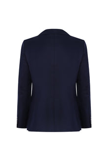 Orta Lacivert 6 Drop Regular Fit Standart Kesim Yünlü Klasik Blazer Ceket-Abdullah Ki??l?