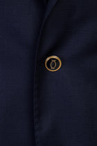Orta Lacivert 6 Drop Regular Fit Standart Kesim Yünlü Klasik Blazer Ceket-Abdullah Ki??l?