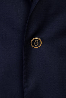 Orta Lacivert 6 Drop Regular Fit Standart Kesim Yünlü Klasik Blazer Ceket-Abdullah Ki??l?