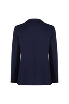 Orta Lacivert Relax Fit Rahat Kesim Yünlü Klasik Blazer Ceket