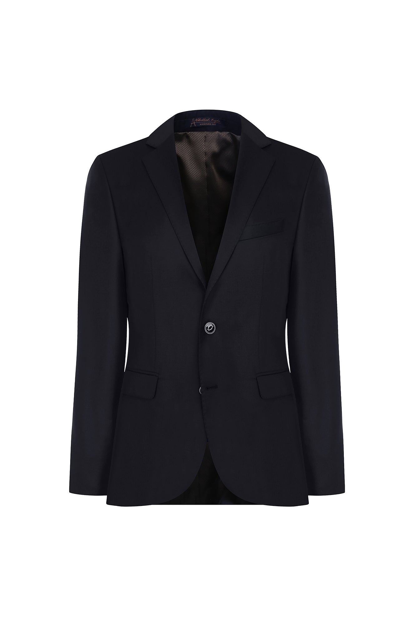 Siyah Slim Fit Dar Kesim Yünlü Blazer Ceket
