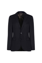 Siyah Slim Fit Dar Kesim Yünlü Blazer Ceket