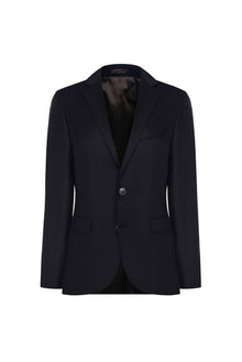 Siyah 6 Drop Regular Fit Standart Kesim Yünlü Klasik Blazer Ceket-Abdullah Ki??l?