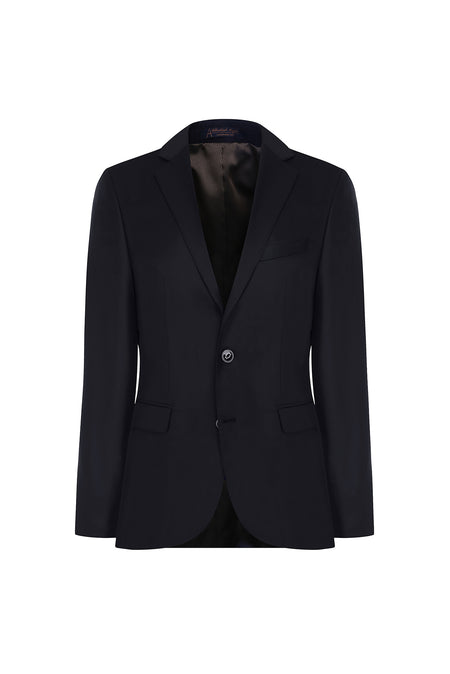 Siyah 6 Drop Regular Fit Standart Kesim Yünlü Klasik Blazer Ceket-Abdullah Ki??l?