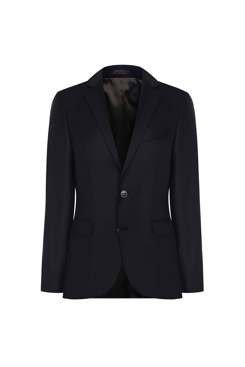 Siyah Regular Fit Yünlü Klasik Blazer Ceket