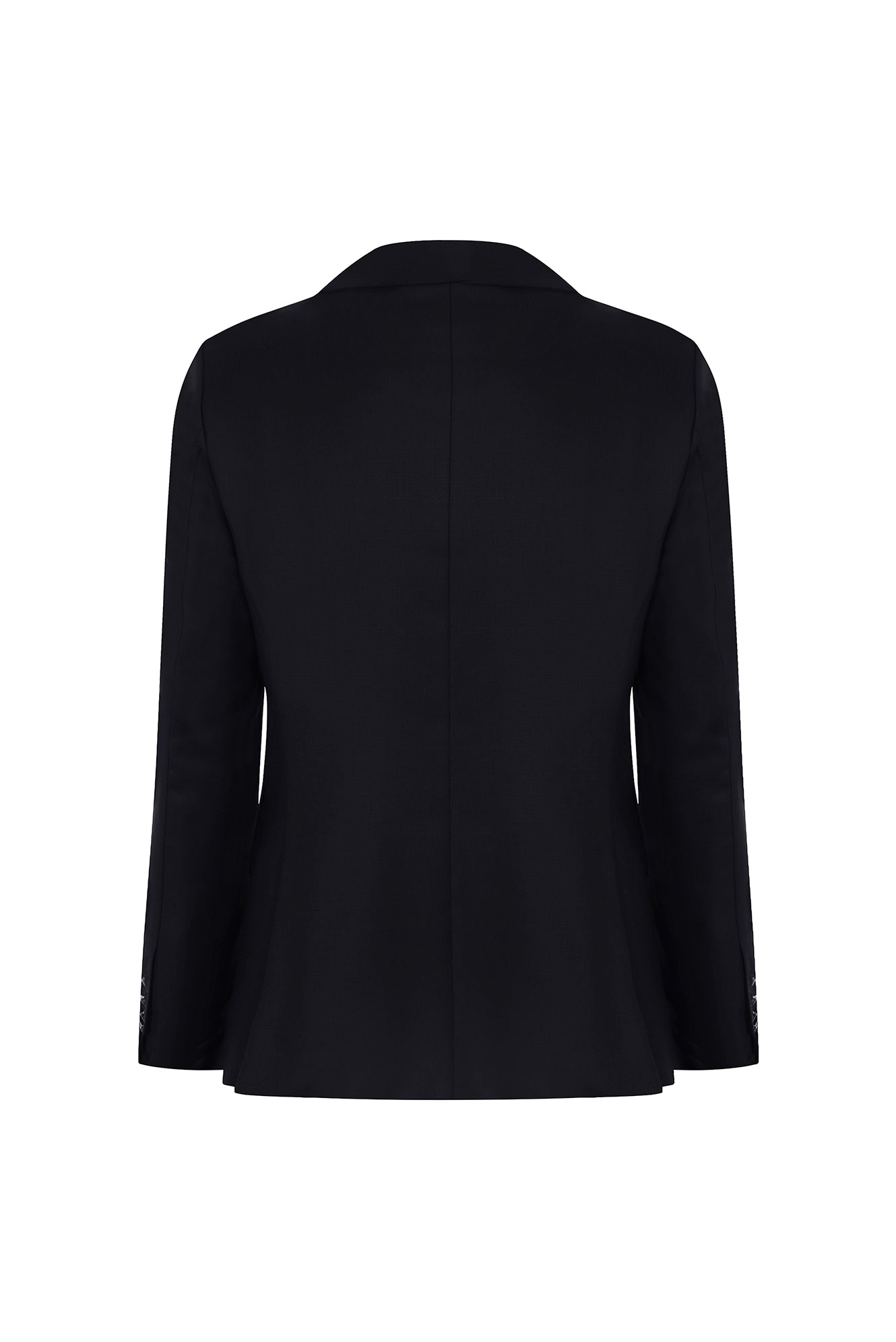 Siyah Slim Fit Dar Kesim Yünlü Blazer Ceket