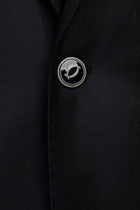 Siyah Slim Fit Dar Kesim Yünlü Blazer Ceket