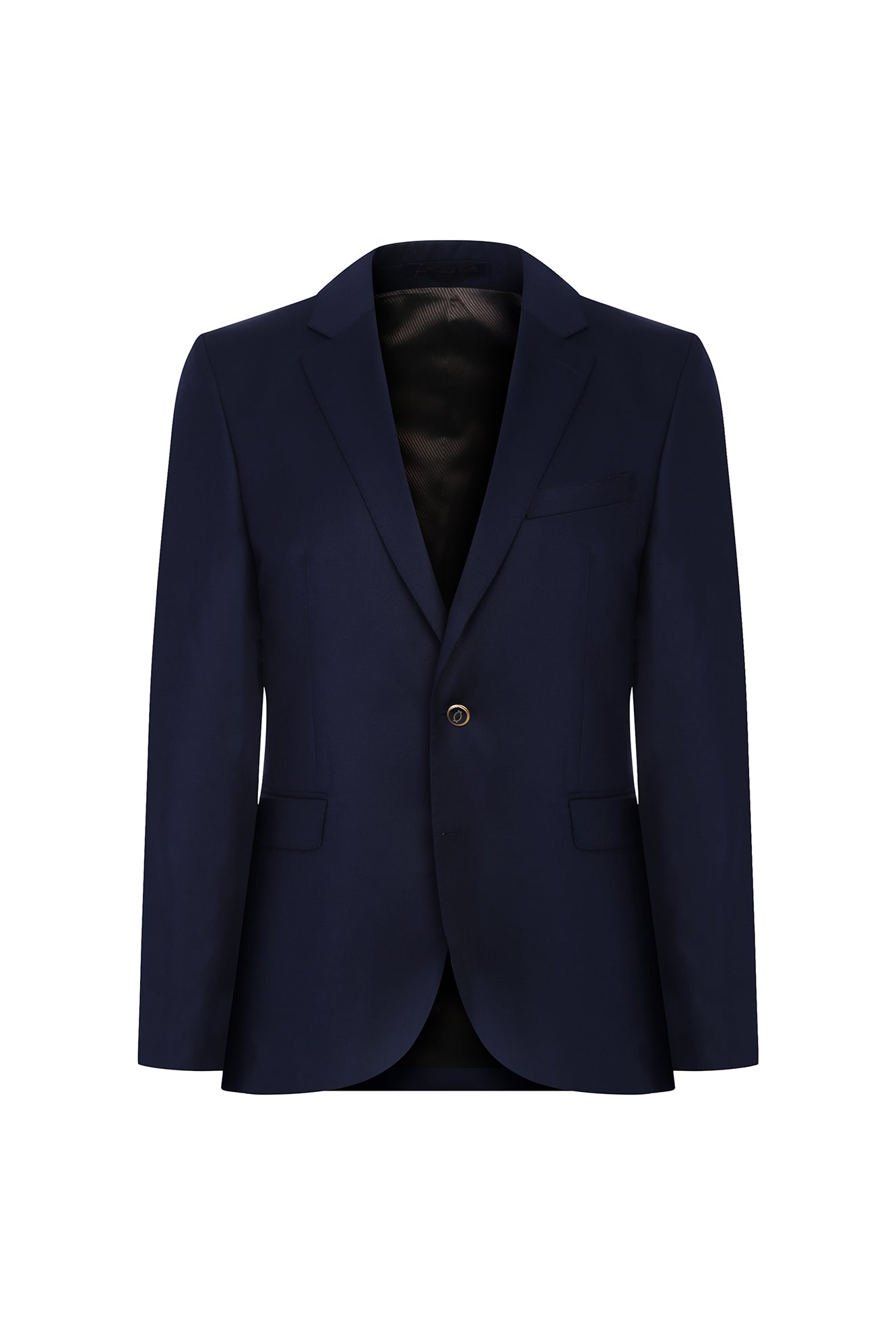 Orta Lacivert 7 Drop Slim Fit Dar Kesim Yünlü Blazer Ceket-Abdullah Ki??l?