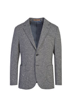 Siyah İtalyan Regular Fit Örme Spor Desenli Ceket