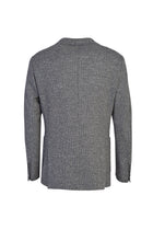 Siyah İtalyan Regular Fit Örme Spor Desenli Ceket