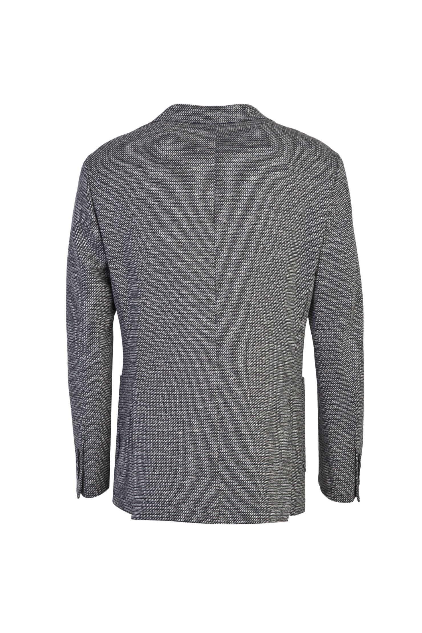 Siyah İtalyan Regular Fit Örme Spor Desenli Ceket