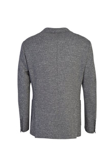 Siyah İtalyan Regular Fit Örme Spor Desenli Ceket