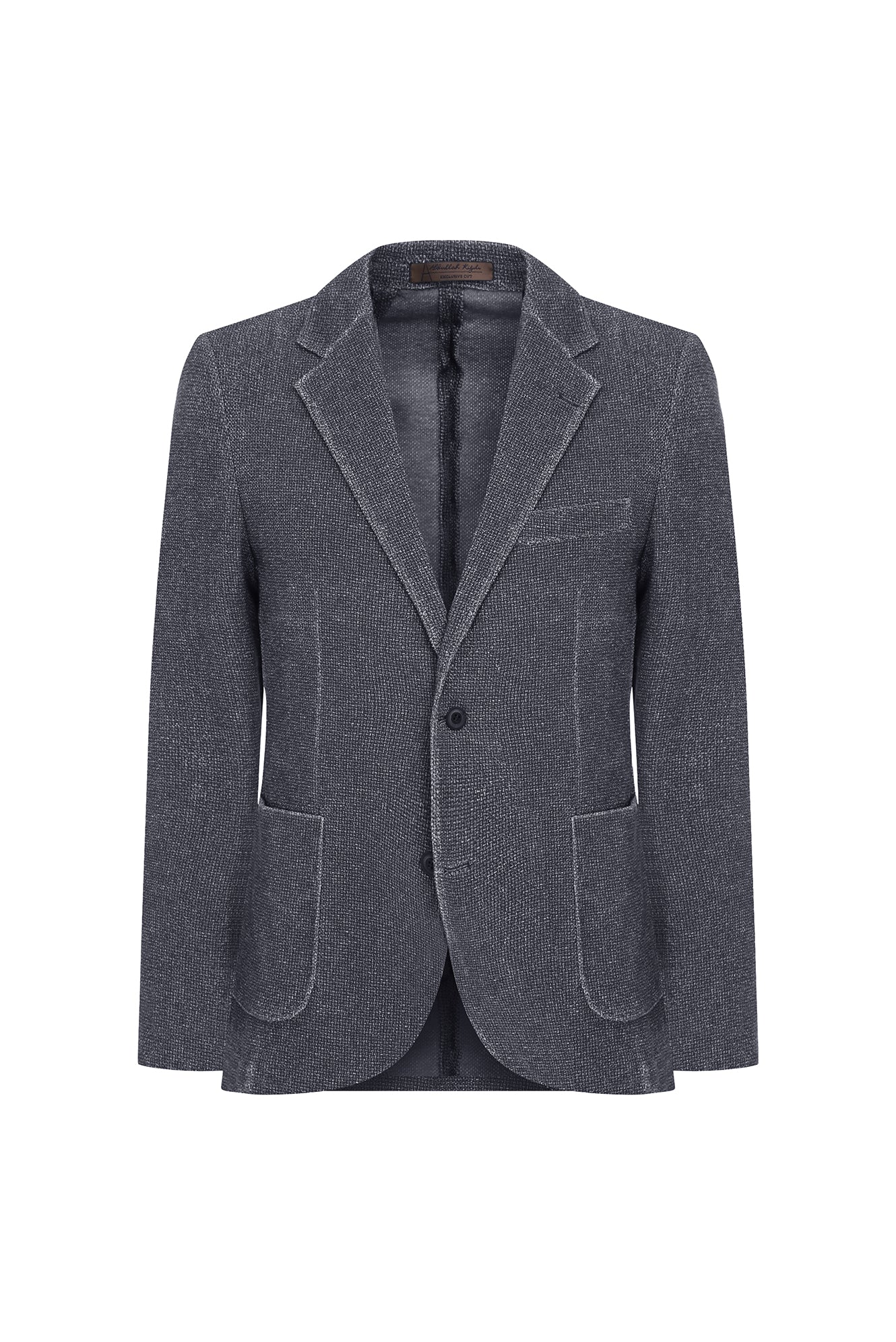 Siyah Relaxed Fit Rahat Kesim Desenli Örme Ceket