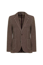 Açık Kahve  Regular Fit Desenli Örme Ceket