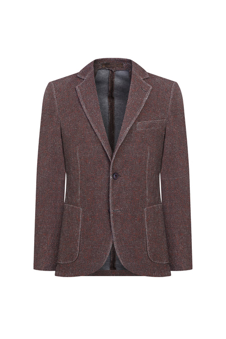 Koyu Bordo 4 Drop Relaxed Fit Rahat Kesim Ceket-Abdullah Ki??l?