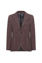 Koyu Bordo Regular Fit Desenli Örme Ceket