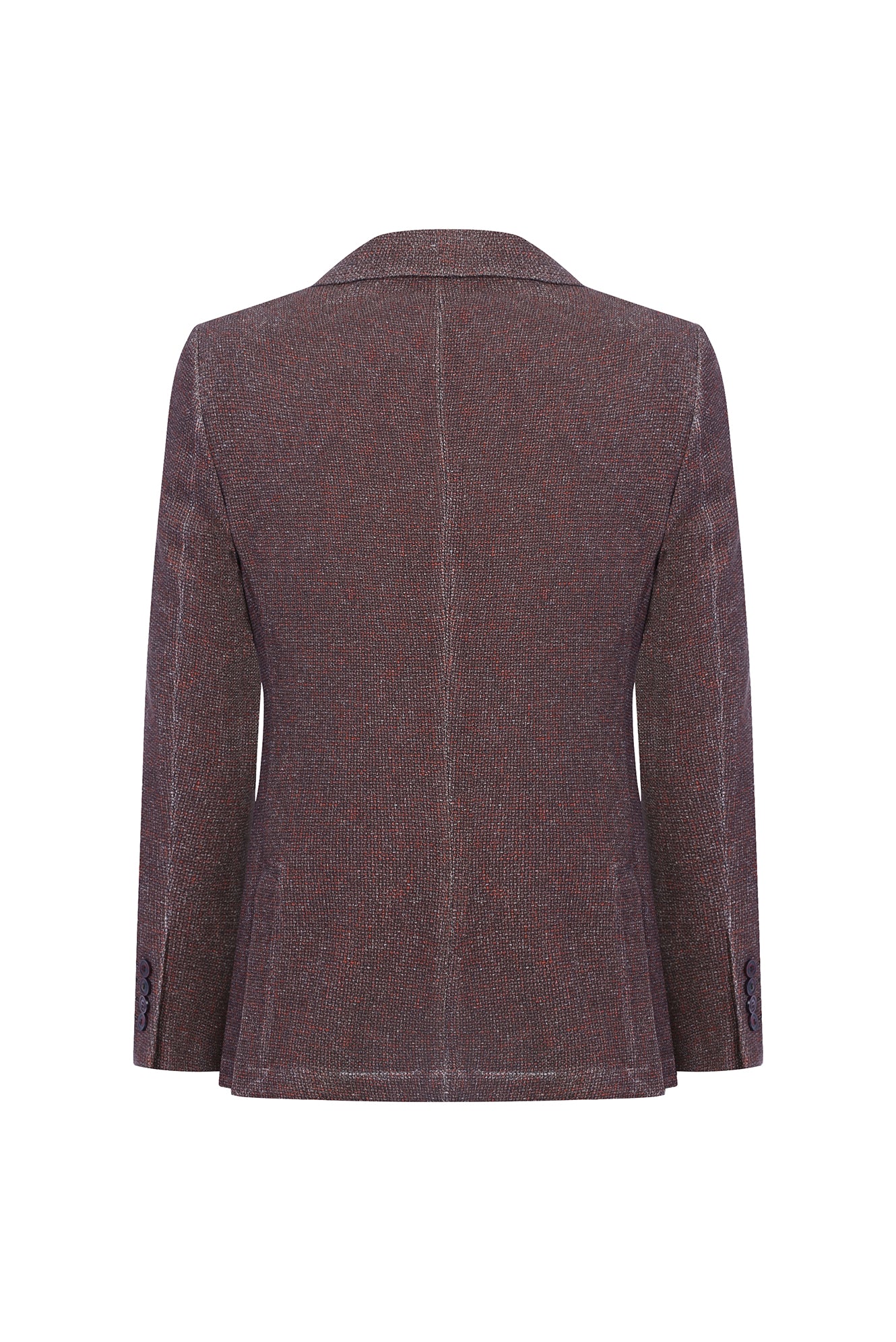 Koyu Bordo Regular Fit Desenli Örme Ceket
