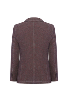 Koyu Bordo Regular Fit Desenli Örme Ceket