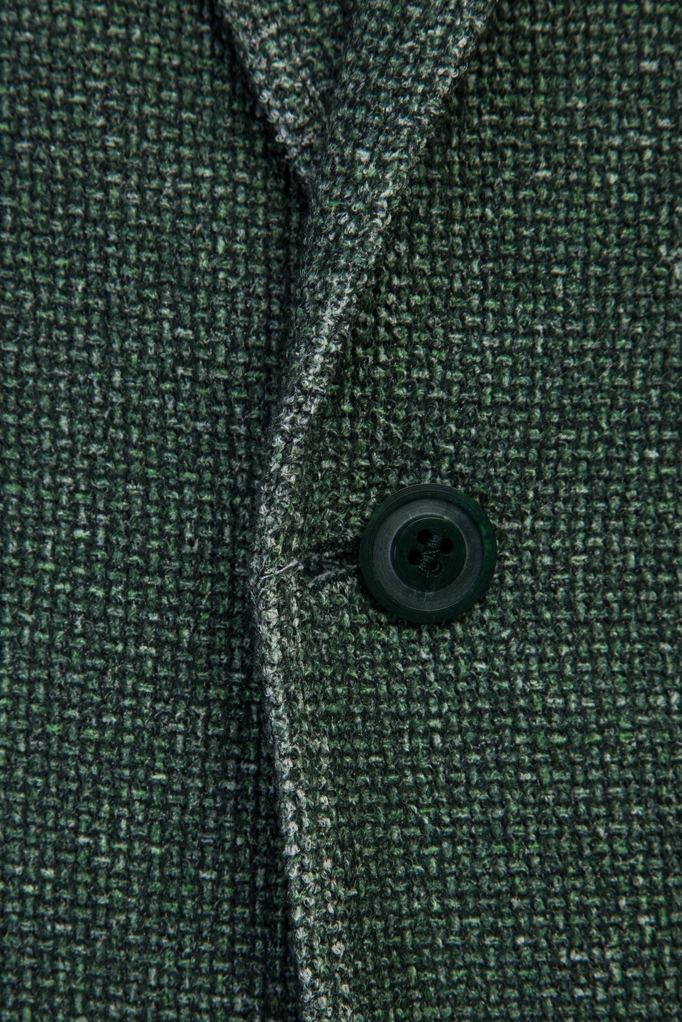 Koyu Yeşil Regular Fit Desenli Örme Ceket