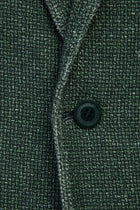 Koyu Yeşil Regular Fit Desenli Örme Ceket