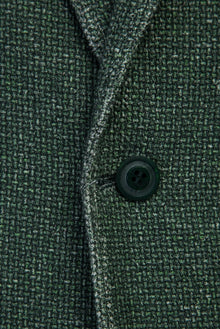 Koyu Yeşil Regular Fit Desenli Örme Ceket