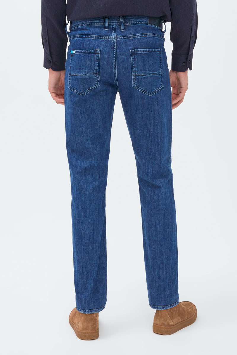 Açık Mavi Regular Fit Likralı Denim Pantolon