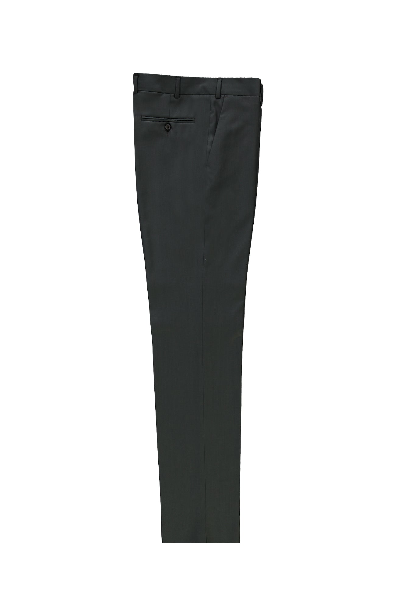 Koyu Füme Slim Fit Dar Kesim Yün Klasik Kumaş Pantolon