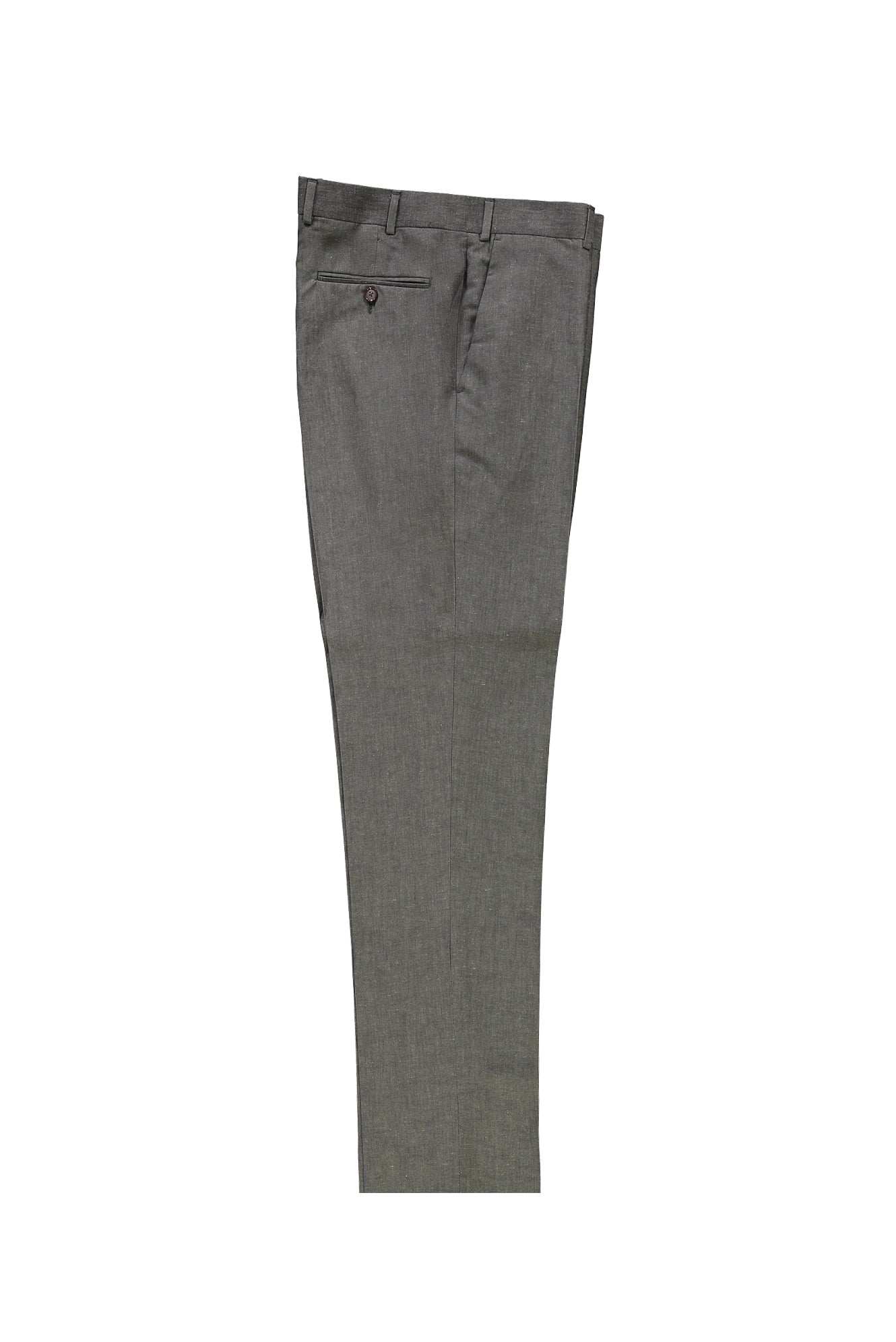 Koyu Yeşil Relaxed Fit Rahat Kesim İtalyan Keten Klasik Kumaş Pantolon