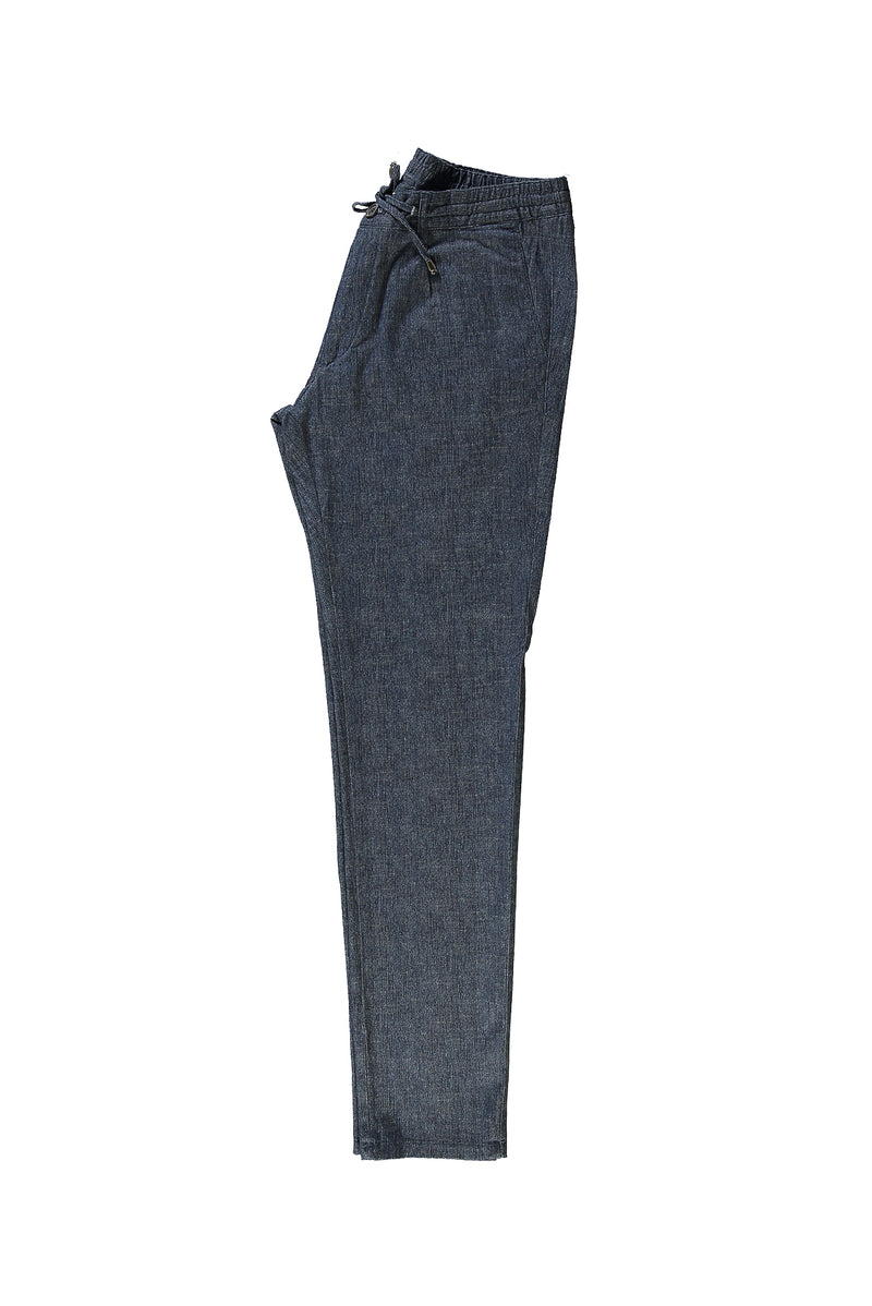 Havacı Mavi Likralı Kanvas / Chino Pantolon