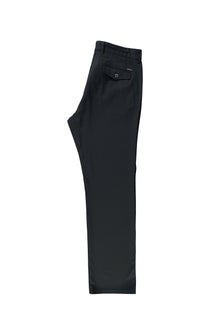 Koyu Lacivert Slim Fit Dar Kesim Likral? Kanvas / Chino Pantolon-Abdullah Ki??l?