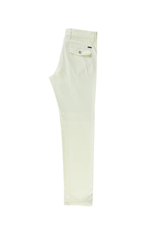Beyaz Slim Fit Dar Kesim A.K SER Kanvas / Chino PANT Likral?-Abdullah Ki??l?