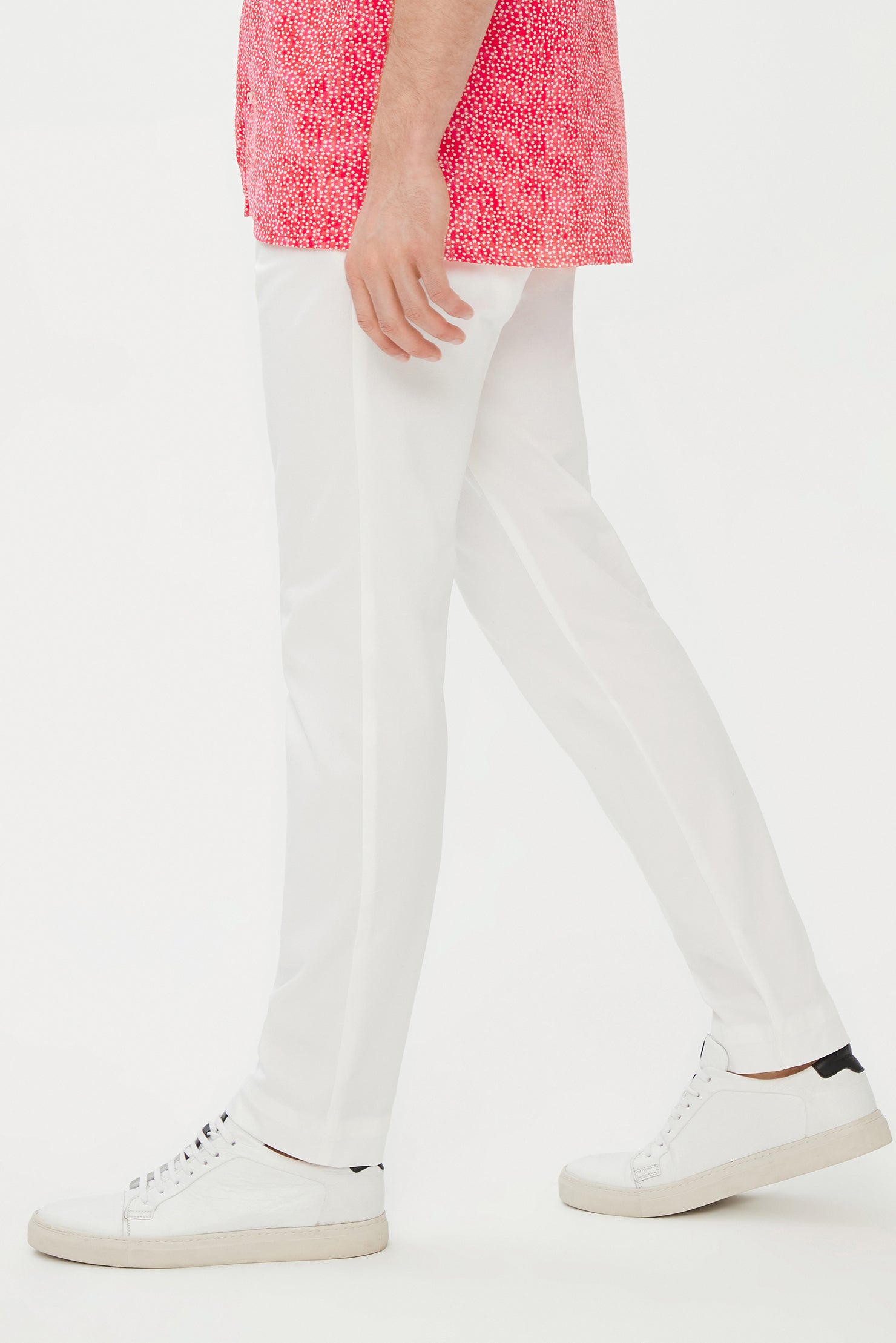 Beyaz Slim Fit Dar Kesim A.K SER Kanvas / Chino PANT Likral?-Abdullah Ki??l?