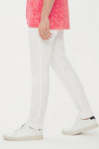 Beyaz Regular Fit Standart Kesim A.K SER Kanvas / Chino PANT Likral?-Abdullah Ki??l?