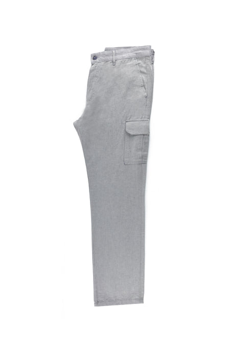 Açık Lacivert Keten Pantolon