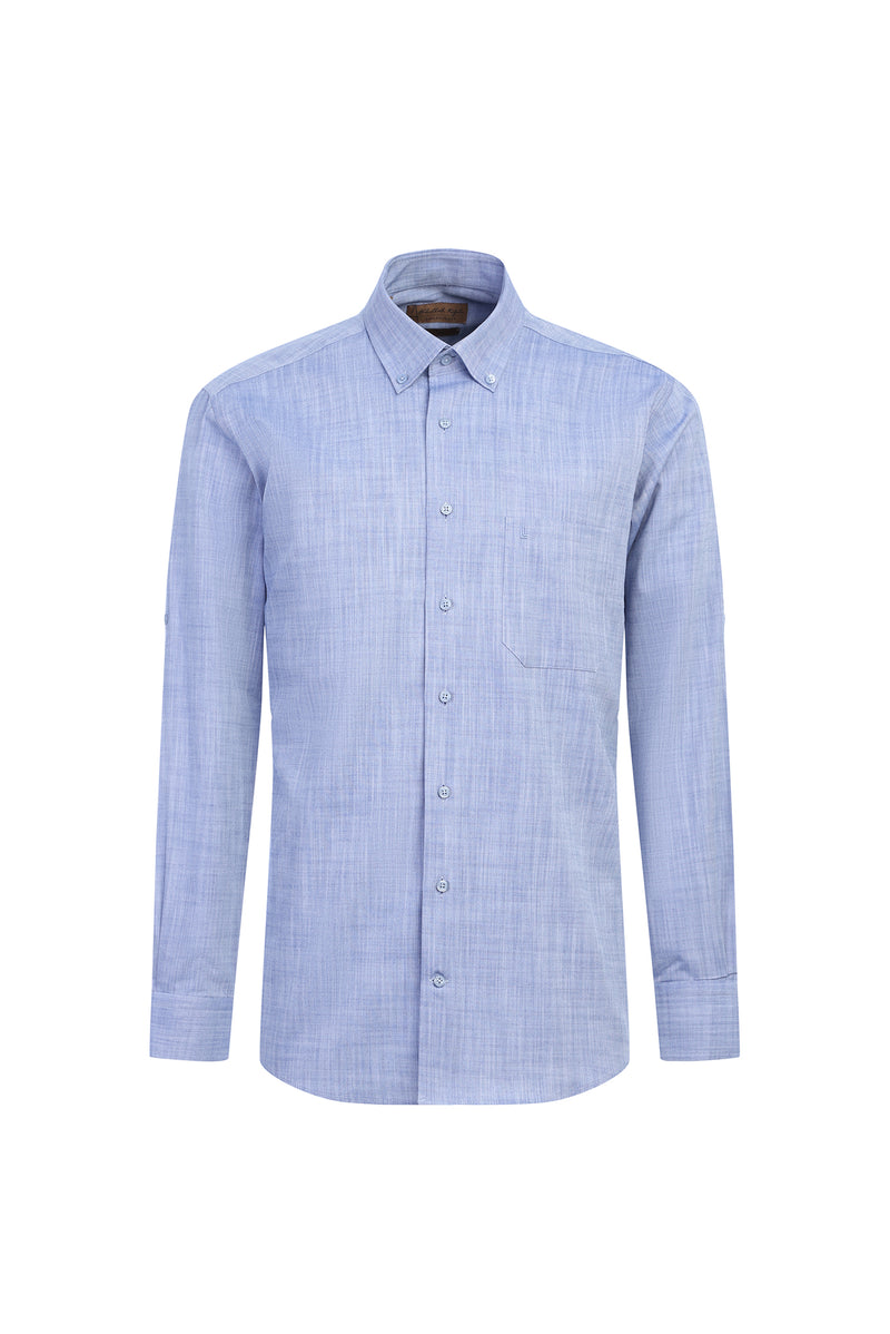 İndigo Regular Fit Uzun Kol Non Iron Pamuk Gömlek
