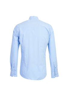 Açık Mavi Uzun Kol Regular Fit Hakim Yaka Pamuk Gömlek