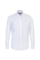 Beyaz Uzun Kol Manşetli Slim Fit Dar Kesim Pamuk Gömlek