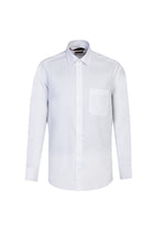 Beyaz Uzun Kol Non Iron Desenli Klasik Pamuk Gömlek