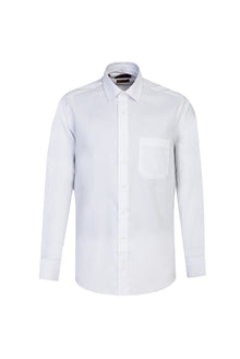 Beyaz Uzun Kol Non Iron Desenli Klasik Pamuk Gömlek