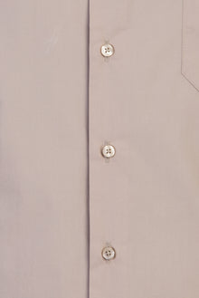 Açık Bej Uzun Kol Klasik Pamuk Gömlek