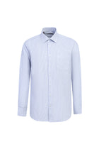 Mavi Uzun Kol Desenli Pamuk Gömlek