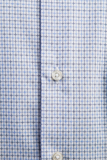 Mavi Uzun Kol Desenli Pamuk Gömlek